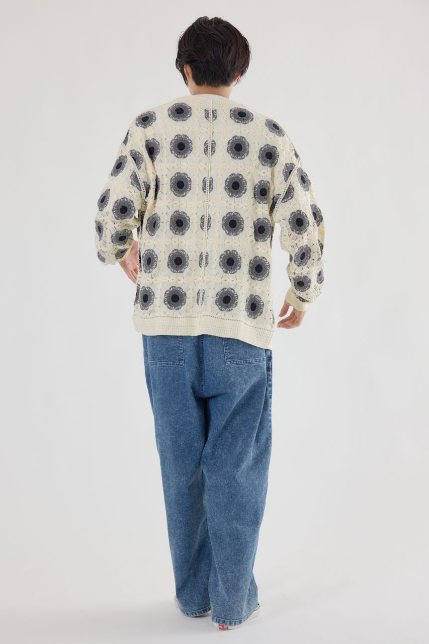 RODEO CROWNS「クロシェフラワーニットカーディガン」|カーディガン|