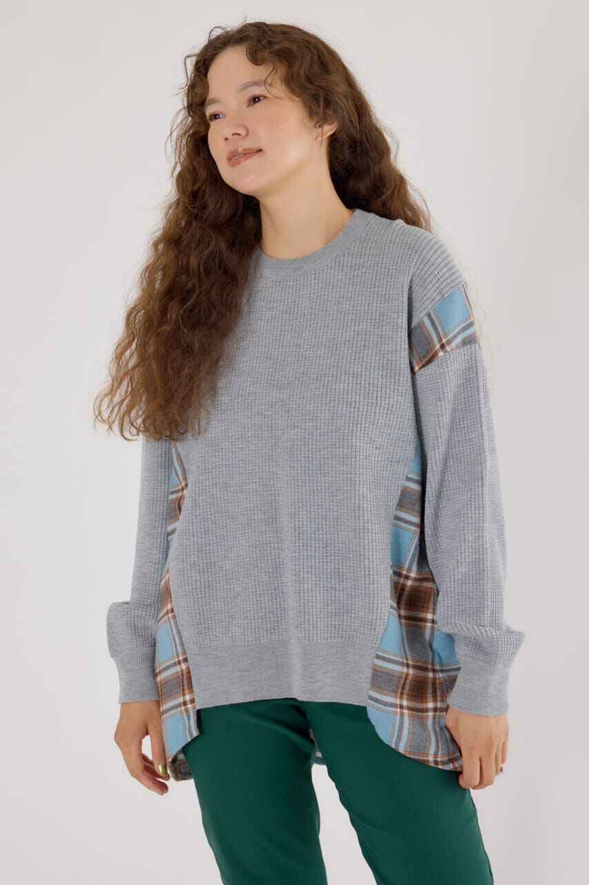 RODEO CROWNS「チェックドッキングトップス」|ニット・セーター|