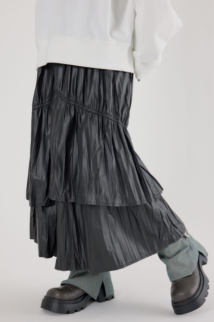 RODEO CROWNS「レザーライクフリルティアードスカート」|スカート|