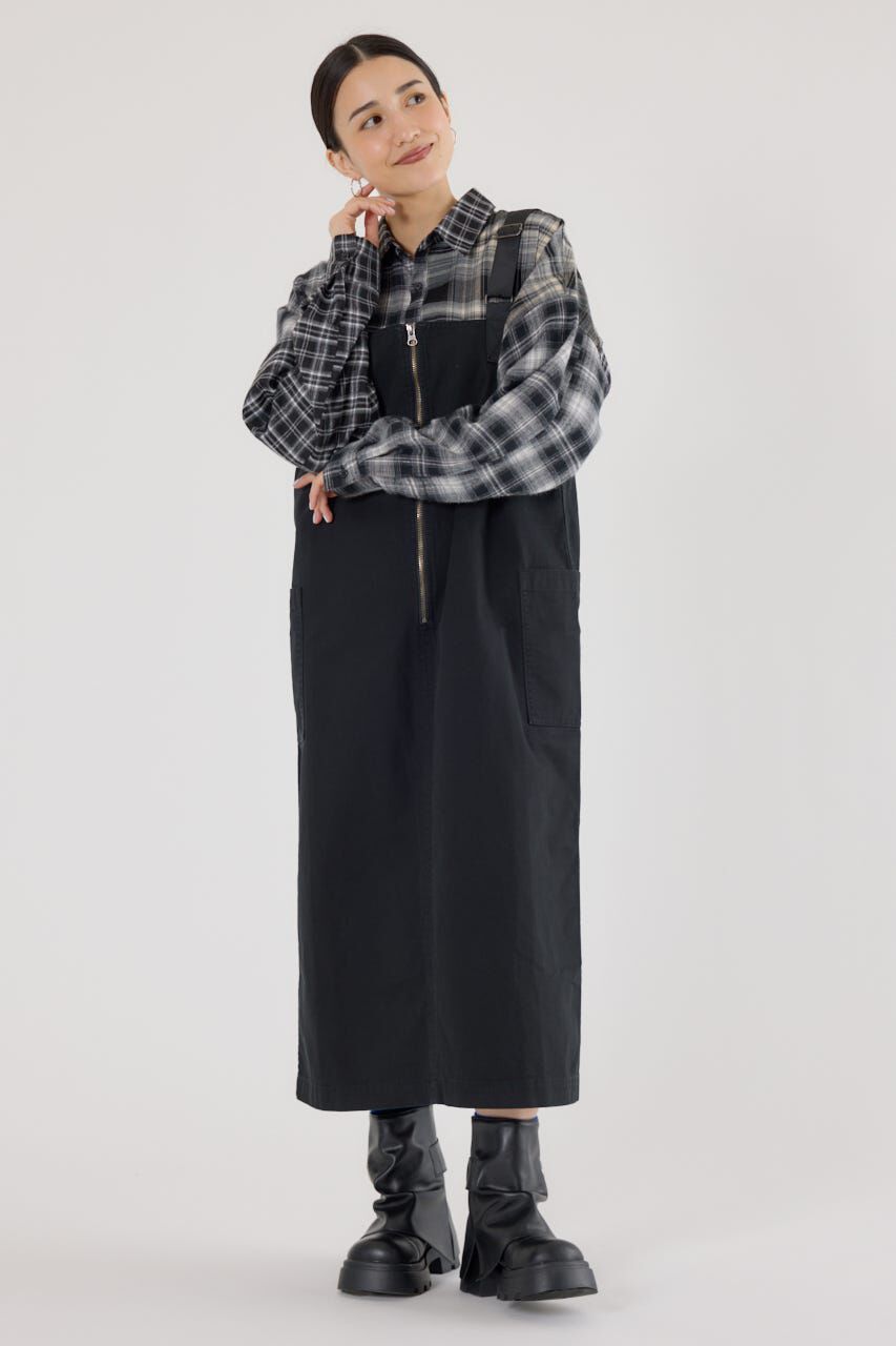 RODEO CROWNS「フロントジップジャンパースカート」|ワンピース|