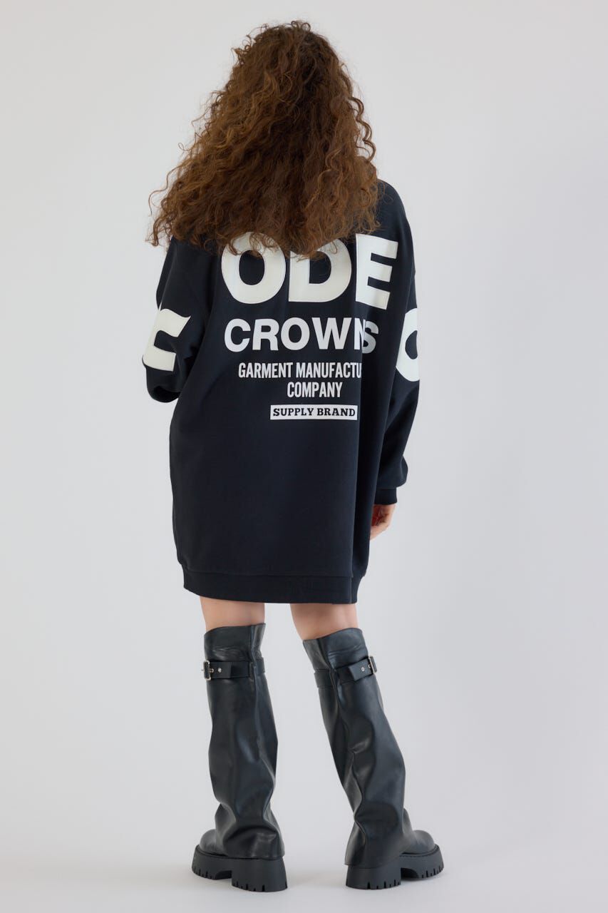 RODEO CROWNS「フェイクレザーパッチパーカーワンピース」|ワンピース|