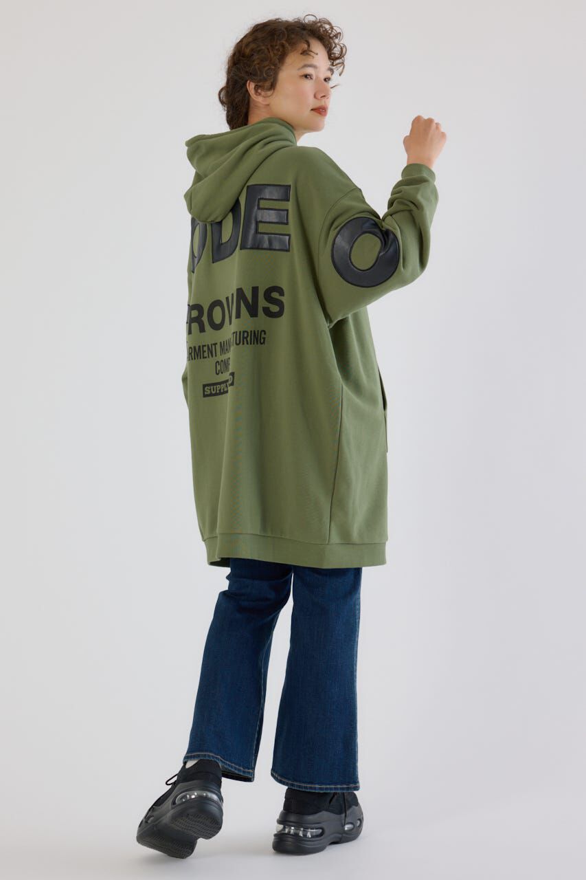 RODEO CROWNS「フェイクレザーパッチパーカーワンピース」|ワンピース|KHA