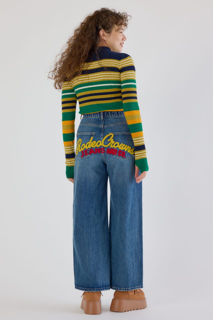 RODEO CROWNS「マルチボーダーニットトップス」|ニット・セーター|