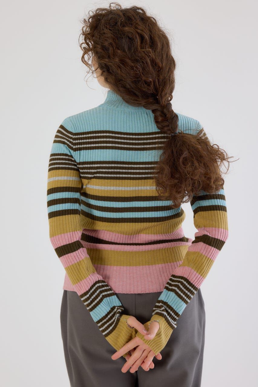 RODEO CROWNS「マルチボーダーニットトップス」|ニット・セーター|