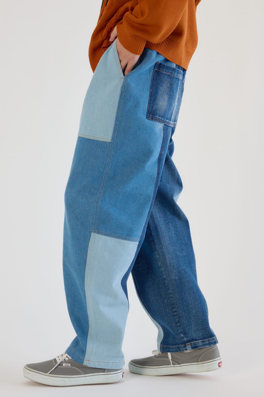 RODEO CROWNS「パッチワークバレルデニムパンツ」|デニム|