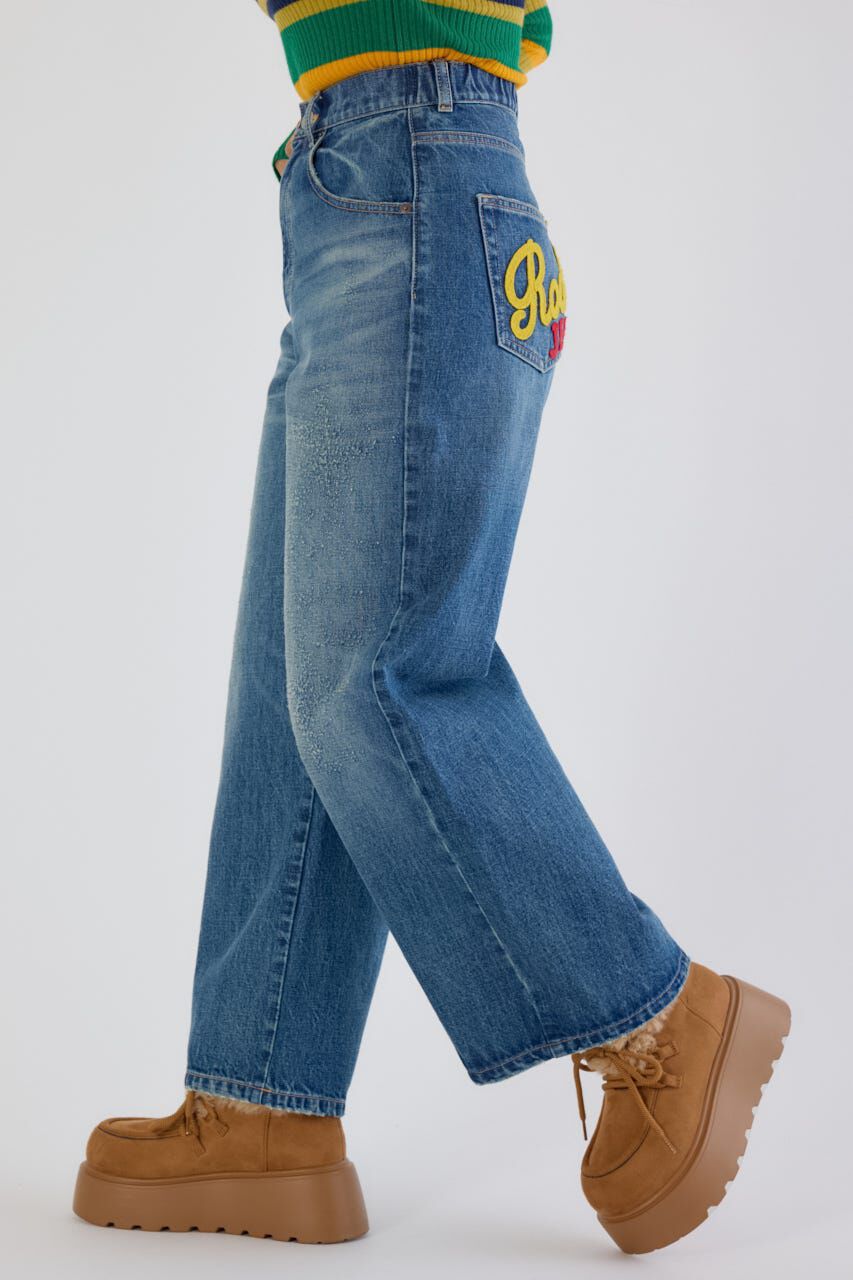 RODEO CROWNS「HIP EMB LOOSE DENIM」|デニム|