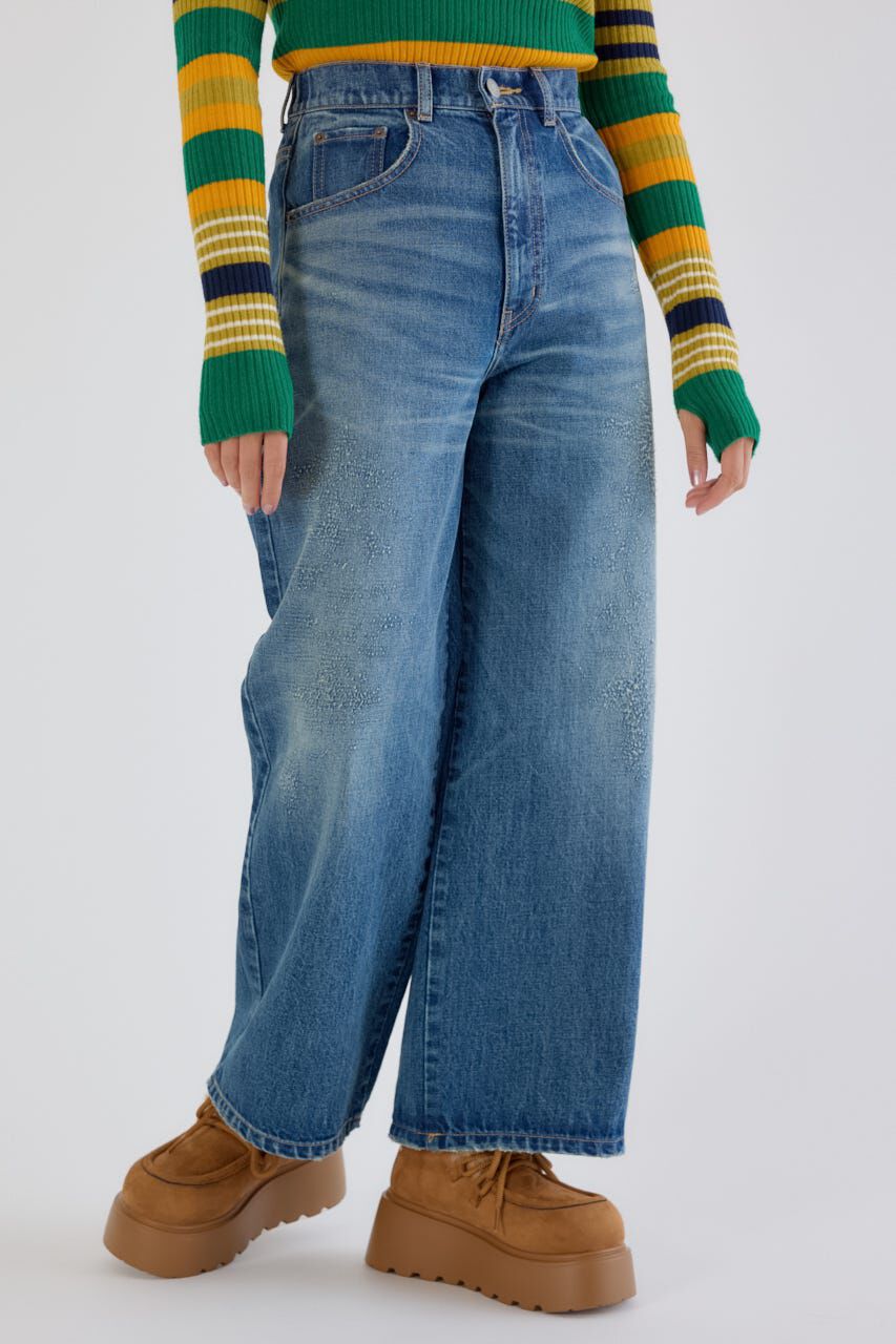 RODEO CROWNS「HIP EMB LOOSE DENIM」|デニム|