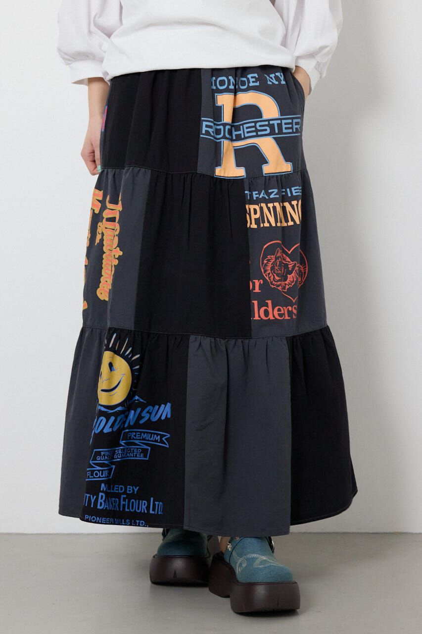 RODEO CROWNS「カスタムティアードスカート」|スカート|柄BLK5
