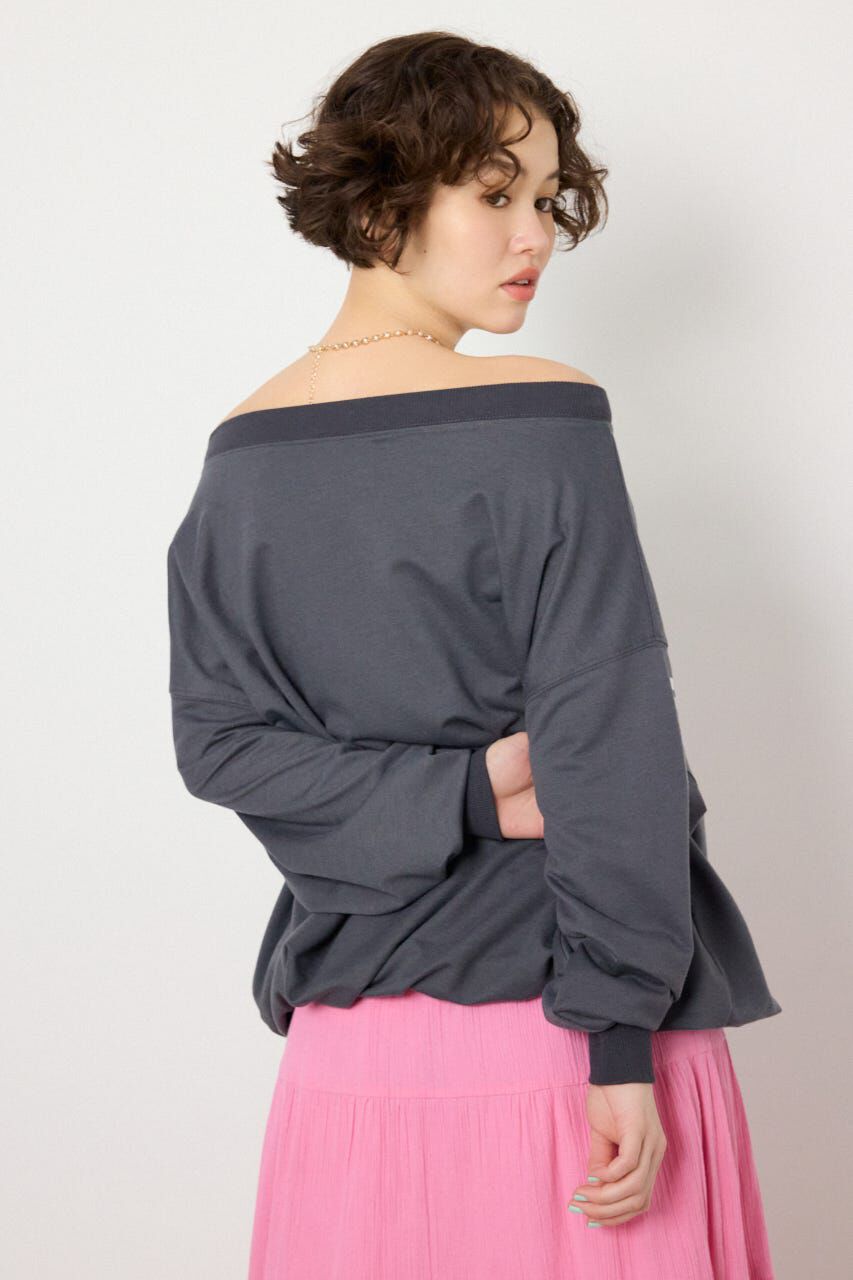 RODEO CROWNS「メッセージオフショルダートップス」|パーカー|