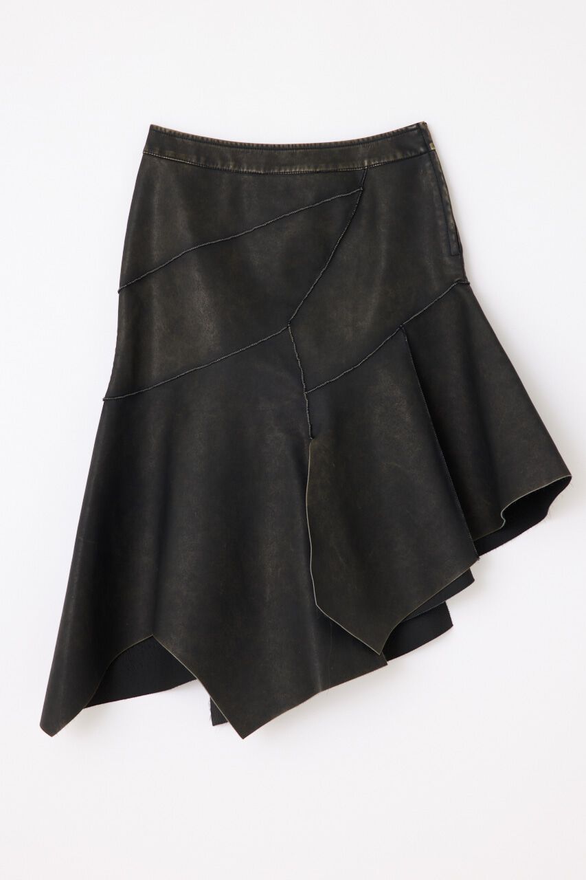 SLY「RANDOM HEM F／LEATHER ミディアムスカート」|スカート|
