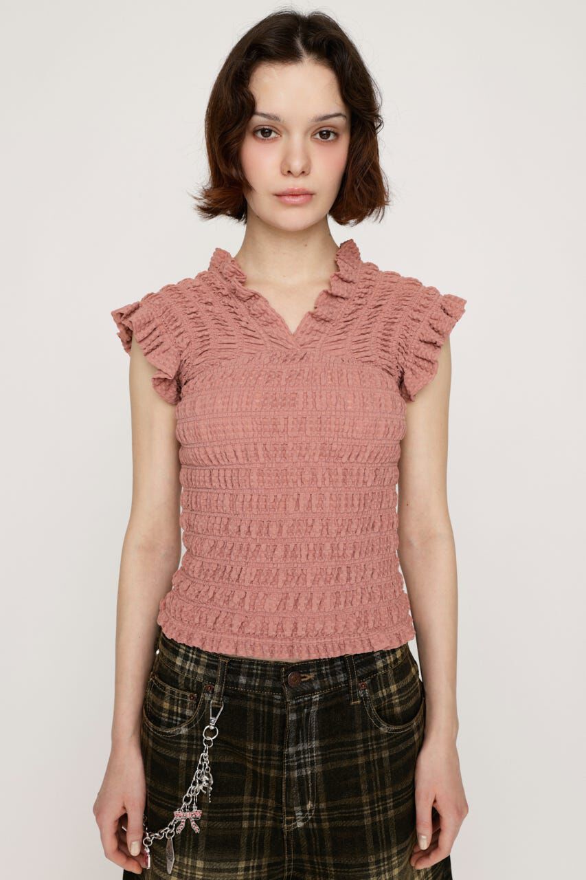 SLY「SHEER SHIRRING BUSTIER トップス」|その他|