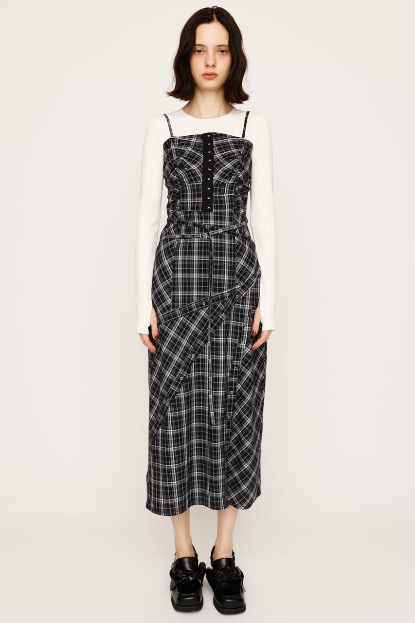 SLY「FRONT HOOK CHECK CAMI ワンピース」|ワンピース|