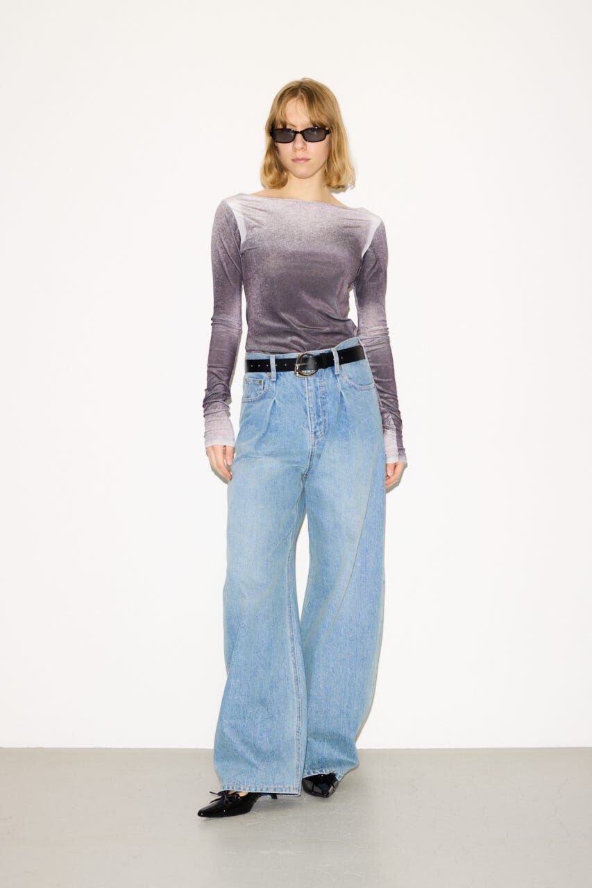 SLY「FADE VELOURS B／N トップス」|Tシャツ・カットソー|