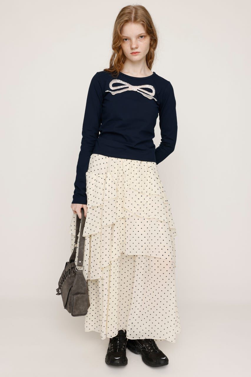 SLY「RIBBON LACE トップス」|Tシャツ・カットソー|