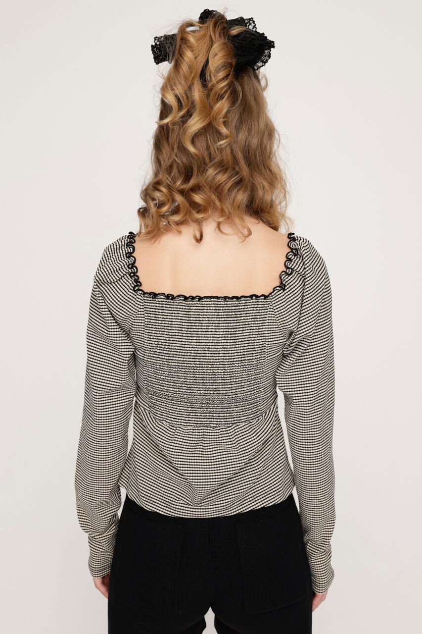 SLY「PLAID RIBBON CUT トップス」|Tシャツ・カットソー|