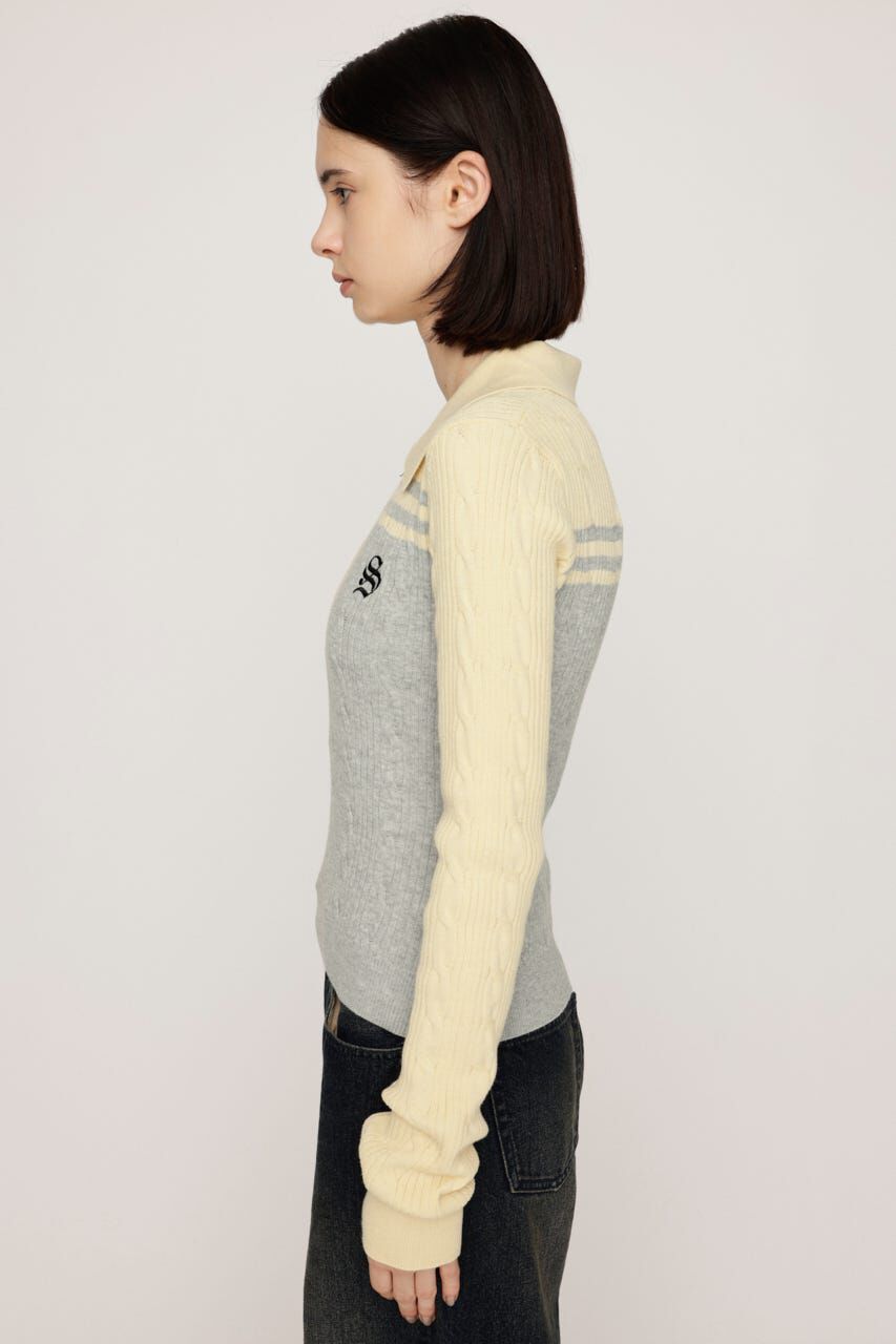 SLY「CABLE COLLAR KNIT トップス」|ニット・セーター|