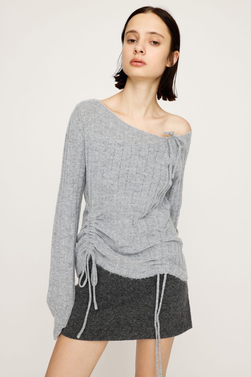 SLY「GATHER RIBBON KNIT トップス」|ニット・セーター|
