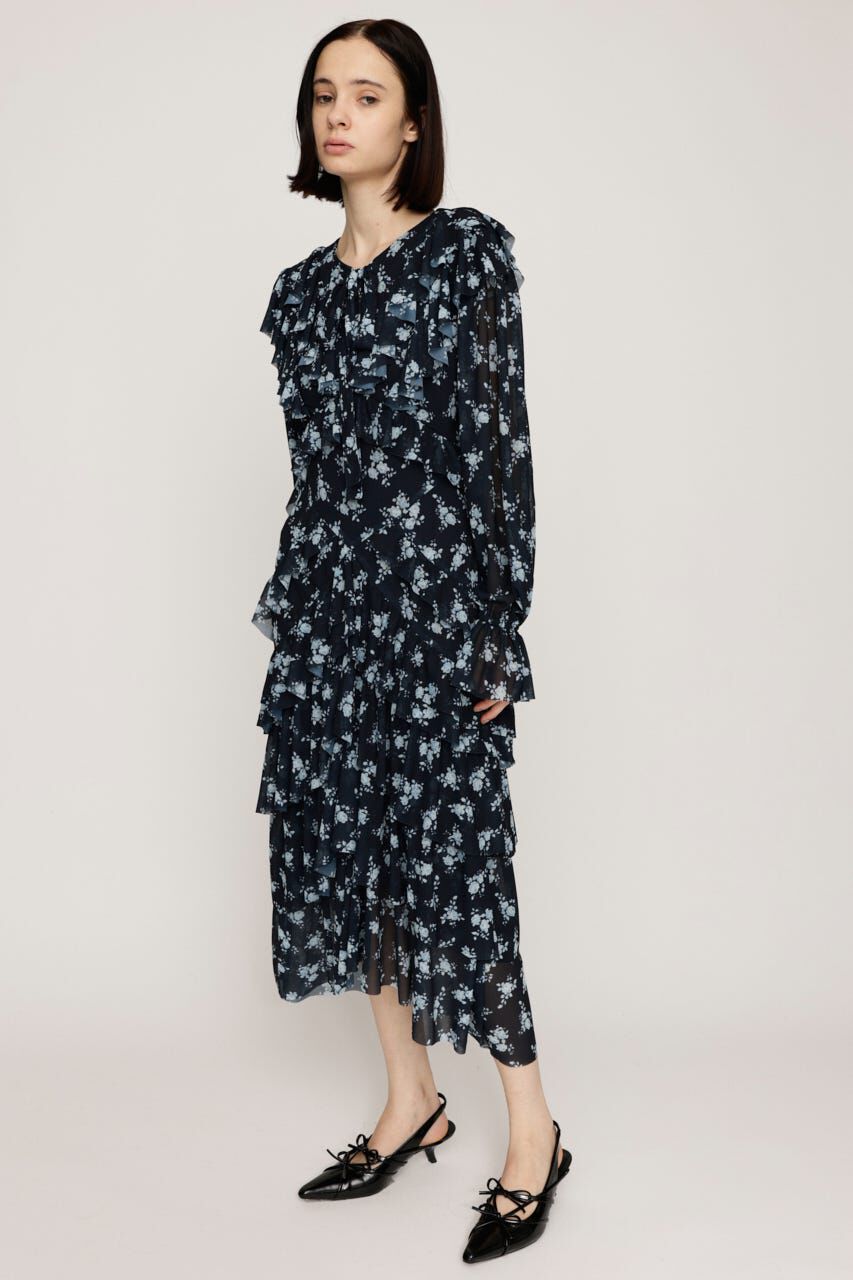 SLY「SHEER FRILL L／ドレス」|ワンピース|