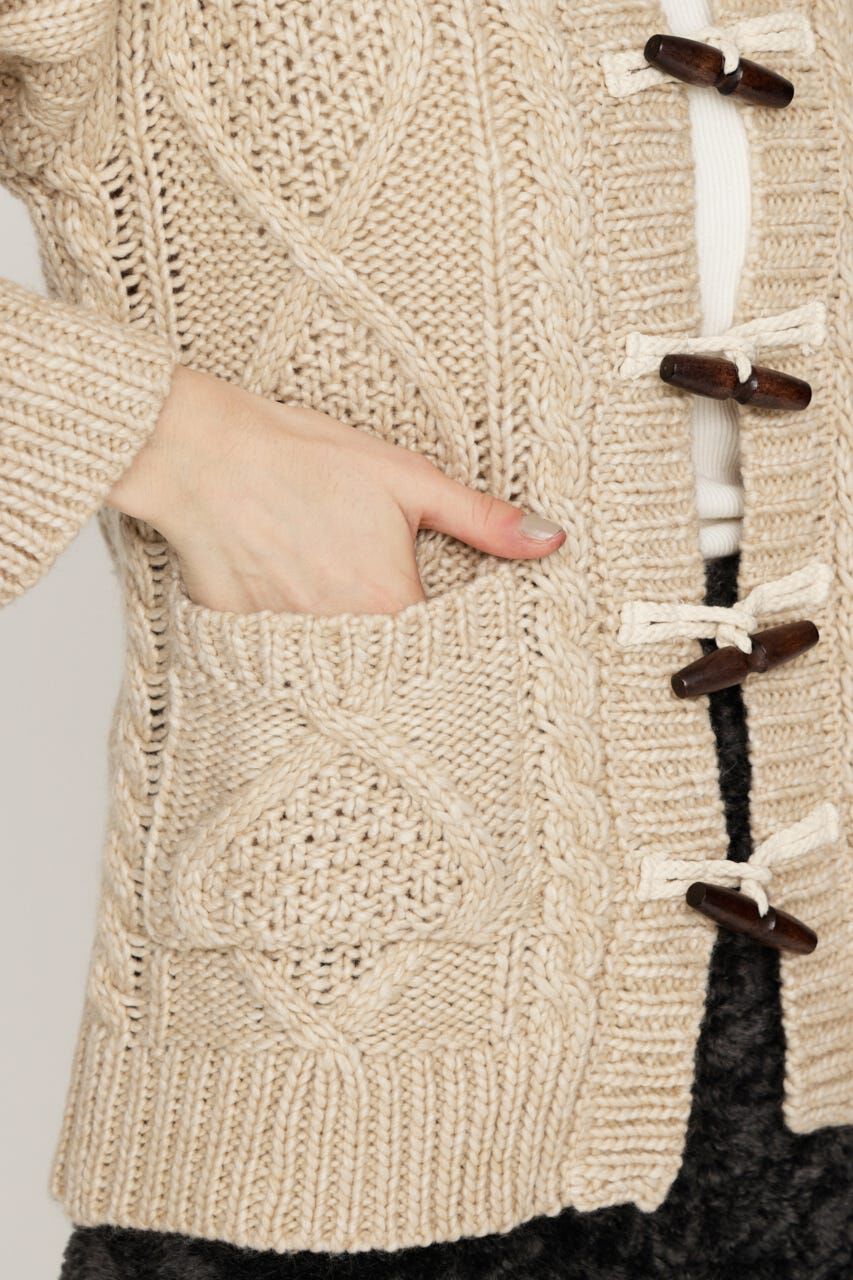 SLY「TOGGLE BUTTON CABLE KNIT カーディガン」|カーディガン|