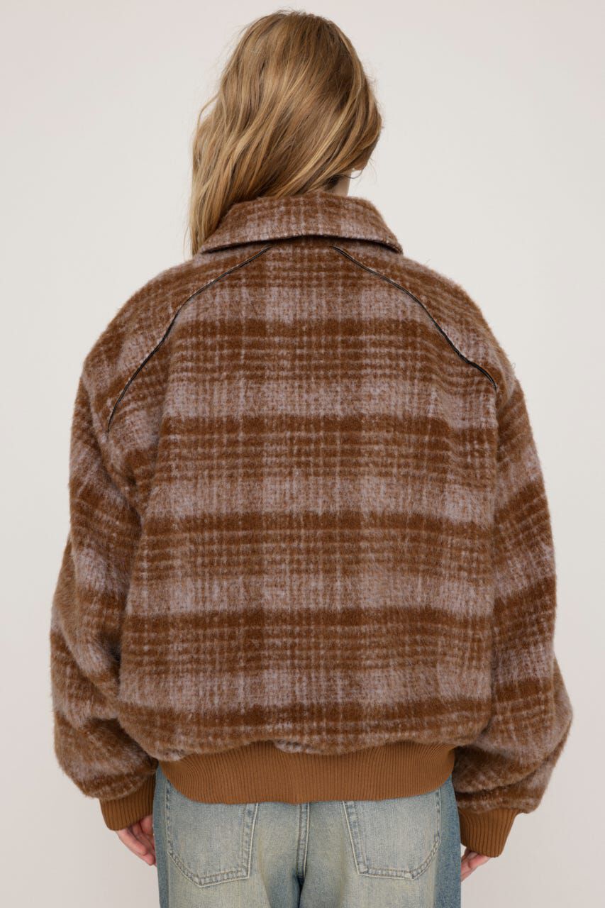 SLY「SHAGGY CHECK ブルゾン」|ブルゾン・スタジャン|