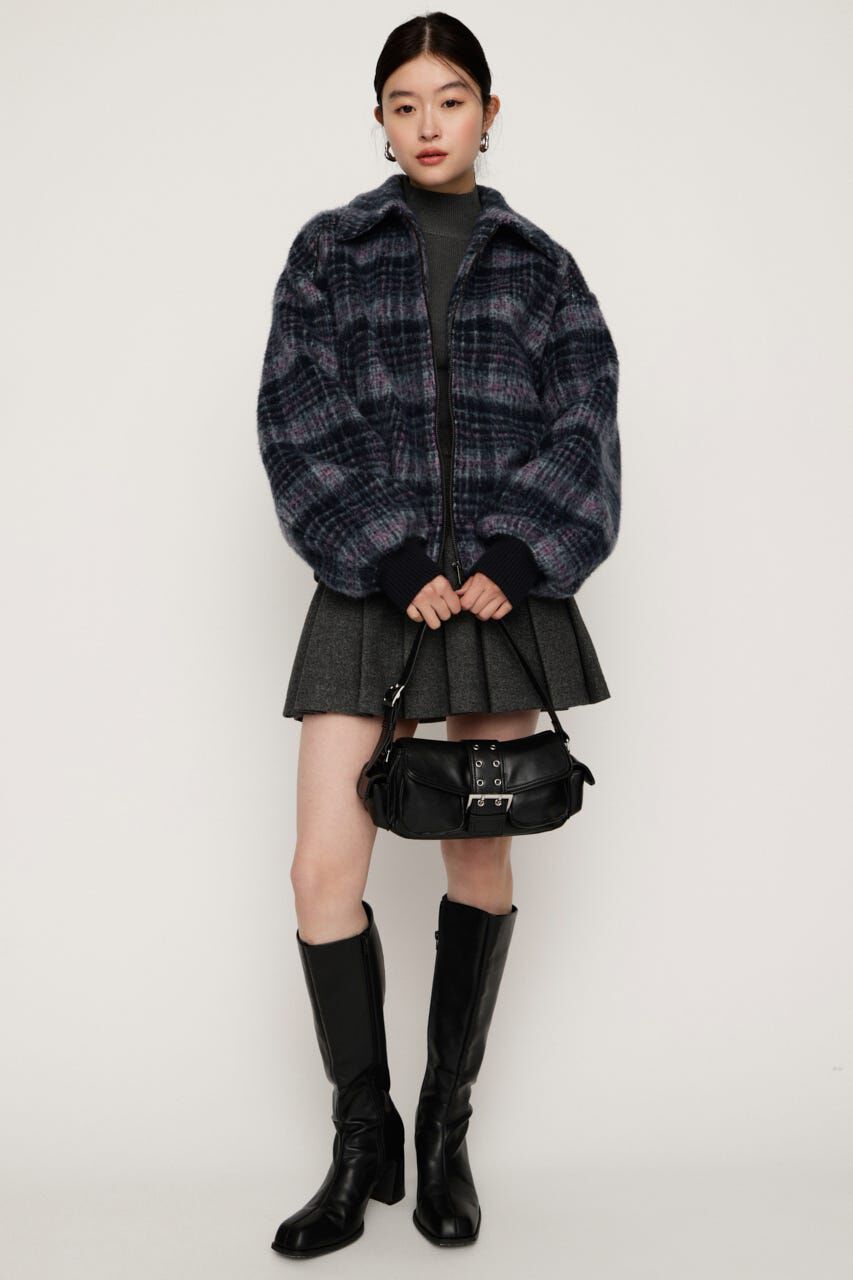 SLY「SHAGGY CHECK ブルゾン」|ブルゾン・スタジャン|