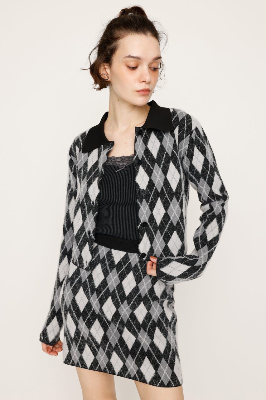 SLY「ARGYLE CHECK HG POLO シャツ」|ニット・セーター|