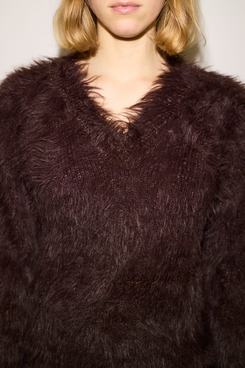 SLY「SHAGGY V／N TUCK PUFF トップス」|ニット・セーター|