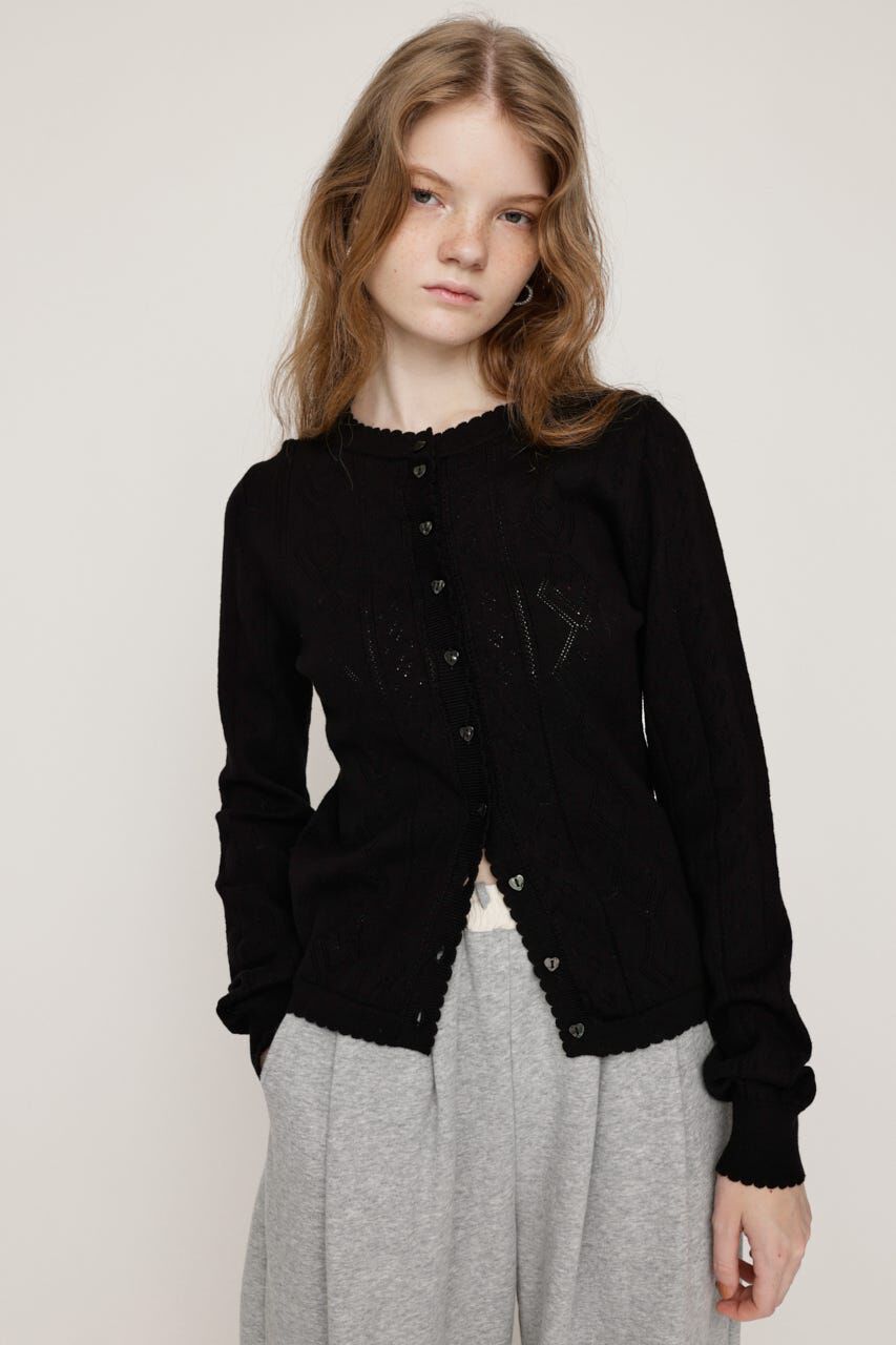 SLY「HEART CROCHET KNIT トップス」|ニット・セーター|