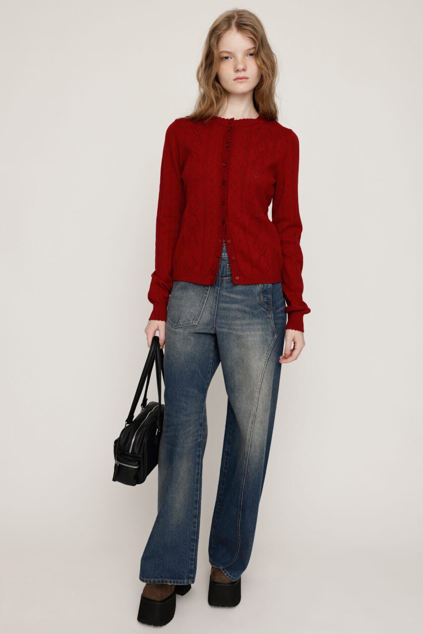 SLY「HEART CROCHET KNIT トップス」|ニット・セーター|