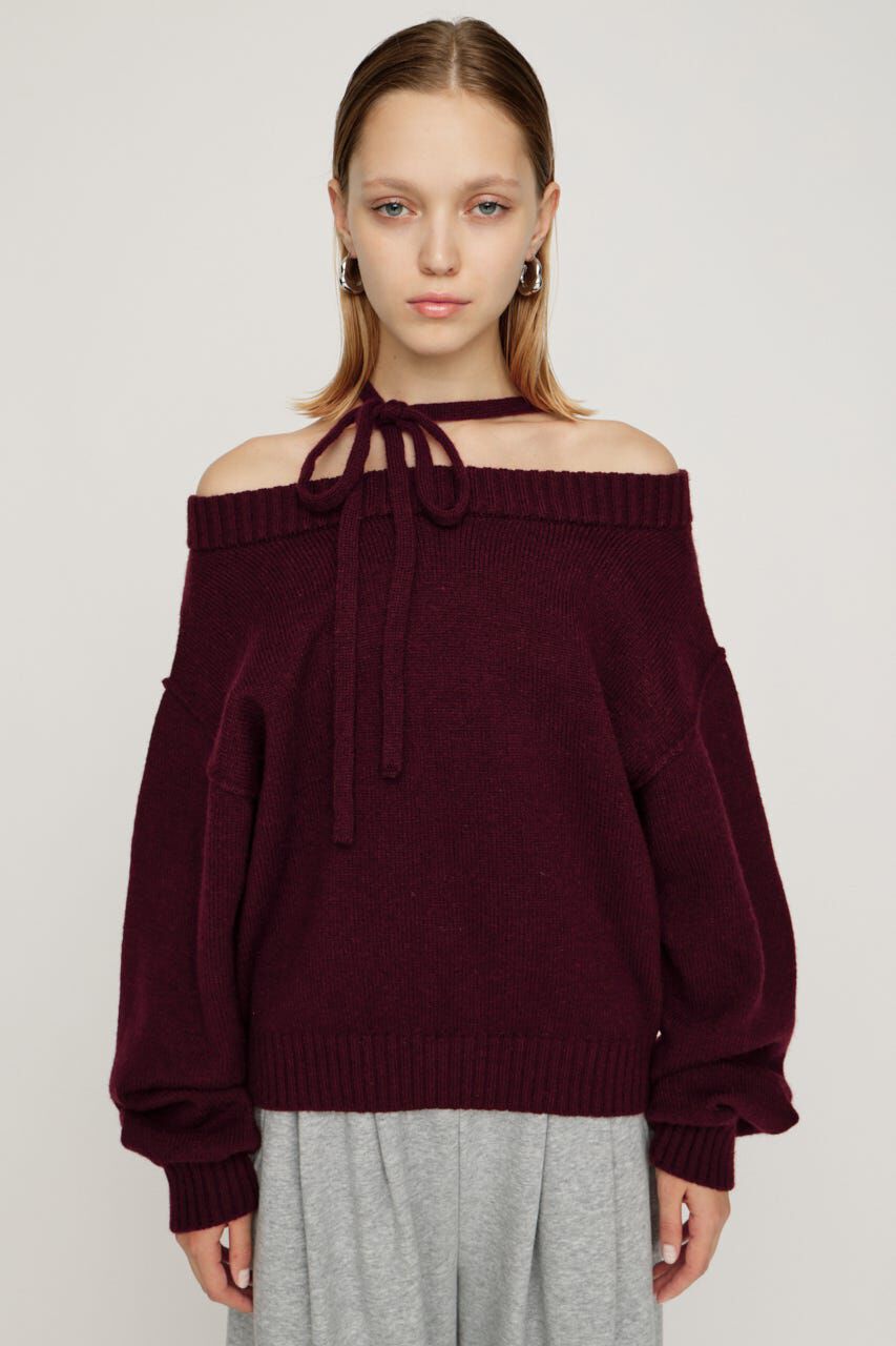 SLY「2WAY SHOULDER KNIT トップス」|ニット・セーター|