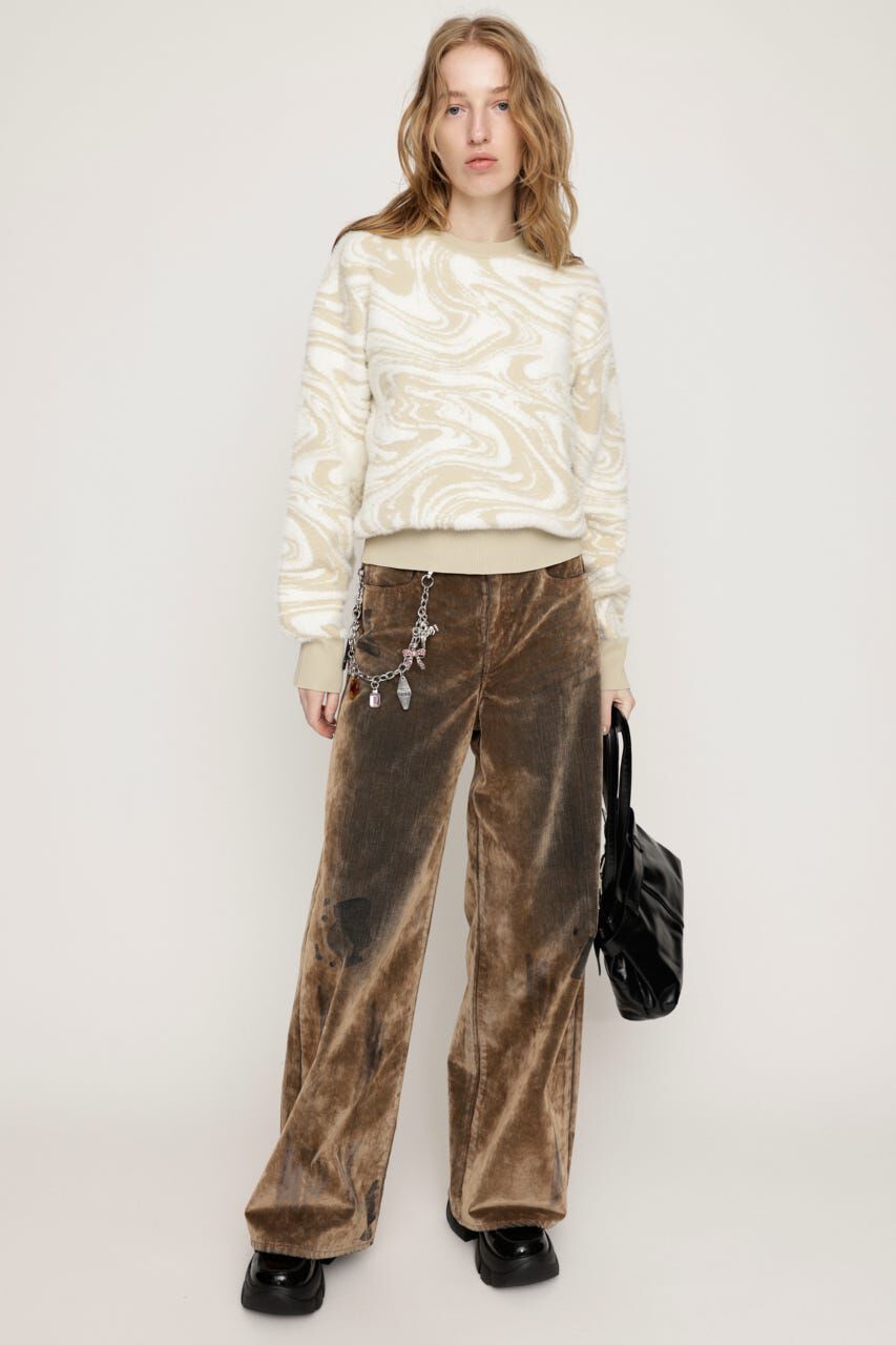 SLY「MIX SHAGGY MARBLE トップス」|ニット・セーター|