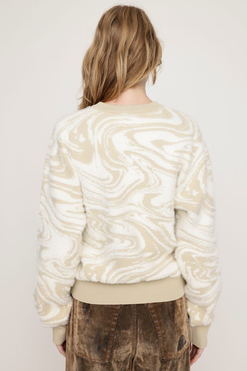 SLY「MIX SHAGGY MARBLE トップス」|ニット・セーター|