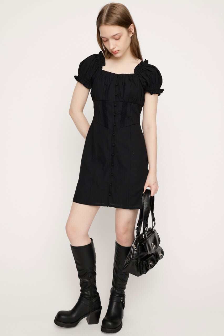 SLY「GATHER RIBBON ショートワンピース」|ワンピース|