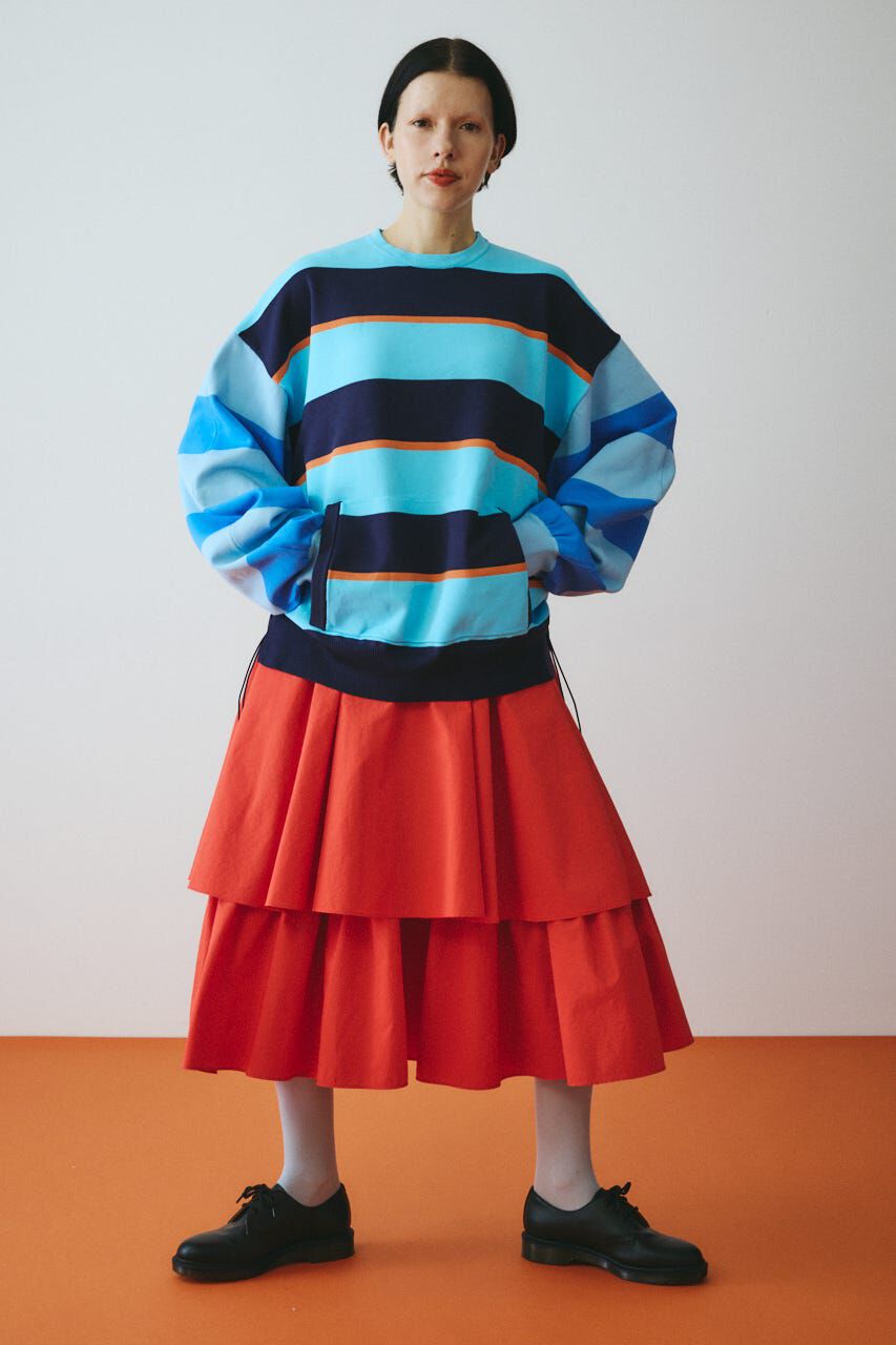 HeRIN.CYE「Double hem skirt」|スカート|RED