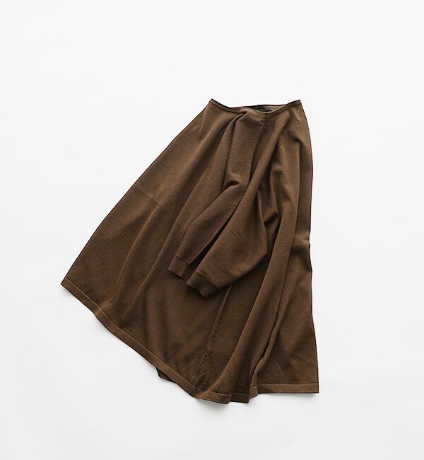 オローネ「グレースノートハーフニット」|ニット・セーター|ブラウン