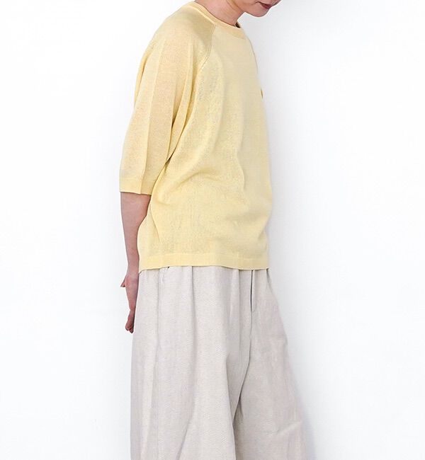 休日と詩「小さなポケットのニット&ldquo;5分袖&rdquo;」|ニット・セーター|