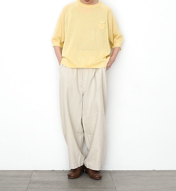 休日と詩「小さなポケットのニット&ldquo;5分袖&rdquo;」|ニット・セーター|