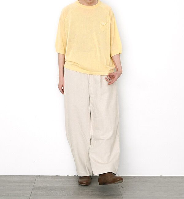 休日と詩「小さなポケットのニット&ldquo;5分袖&rdquo;」|ニット・セーター|