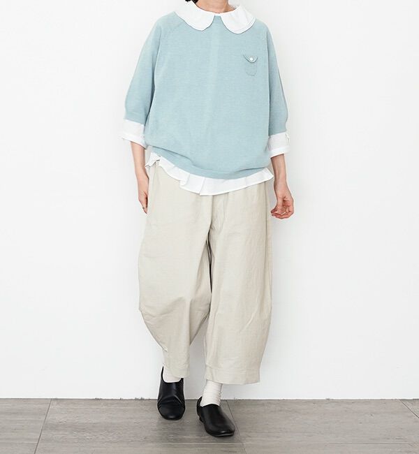 休日と詩「小さなポケットのニット&ldquo;5分袖&rdquo;」|ニット・セーター|