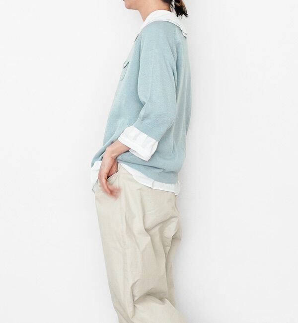 休日と詩「小さなポケットのニット&ldquo;5分袖&rdquo;」|ニット・セーター|