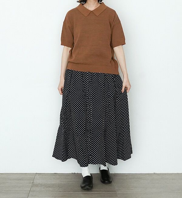 休日と詩「休日のやさしい襟のニット&ldquo;5分袖&rdquo;」|ニット・セーター|