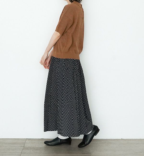 休日と詩「休日のやさしい襟のニット&ldquo;5分袖&rdquo;」|ニット・セーター|