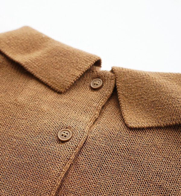 休日と詩「休日のやさしい襟のニット&ldquo;5分袖&rdquo;」|ニット・セーター|