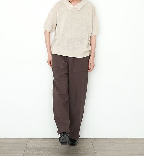 休日と詩「休日のやさしい襟のニット&ldquo;5分袖&rdquo;」|ニット・セーター|