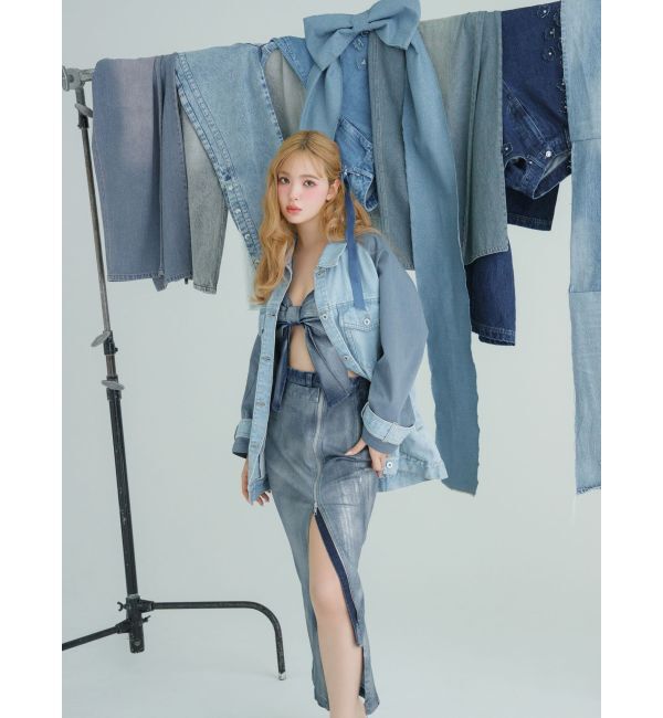 CALNAMUR「DOKING OVER DENIM BLOUSON/ドッキングオーバーデニムブルゾン」|ブルゾン・スタジャン|