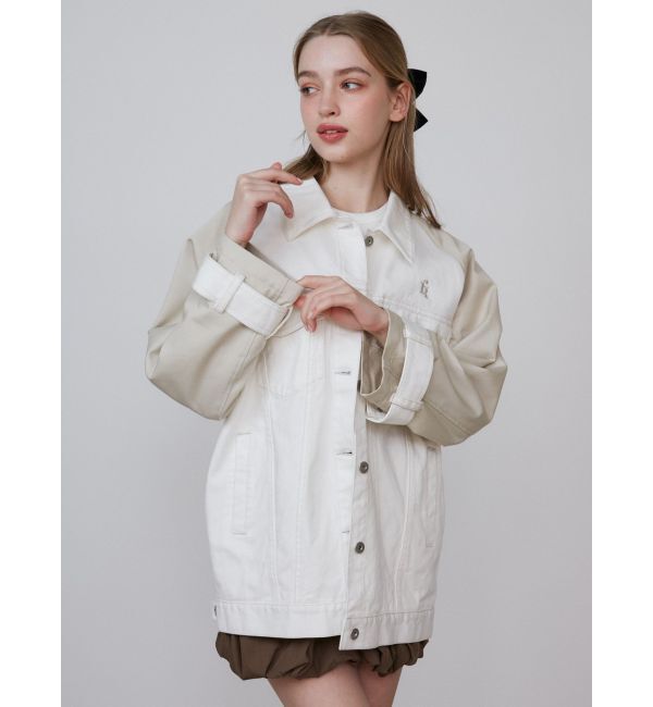 CALNAMUR「DOKING OVER DENIM BLOUSON/ドッキングオーバーデニムブルゾン」|ブルゾン・スタジャン|