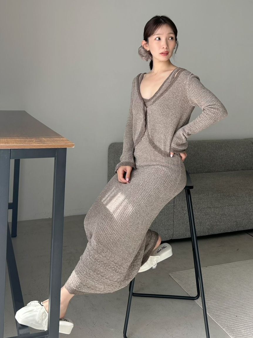 SNIDEL HOME「クロシェカーディガン」|ルームウェア|