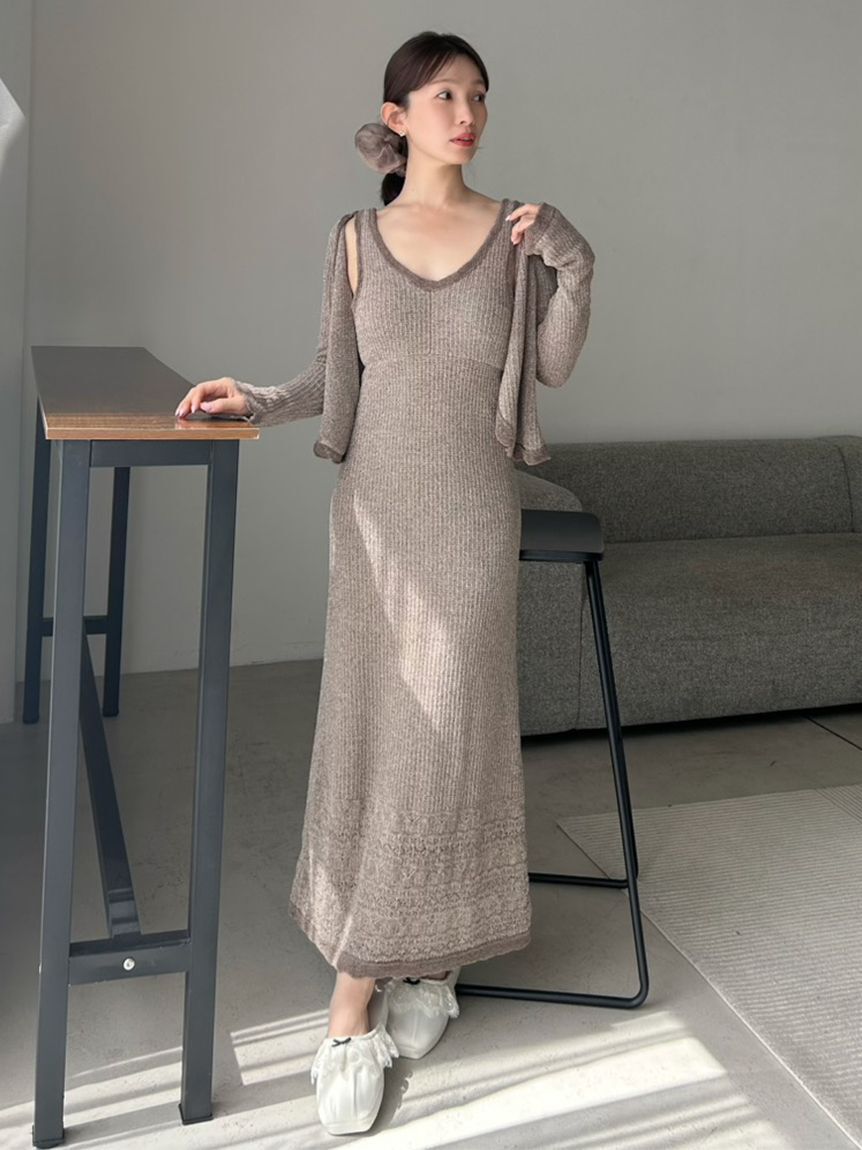 SNIDEL HOME「クロシェカーディガン」|ルームウェア|