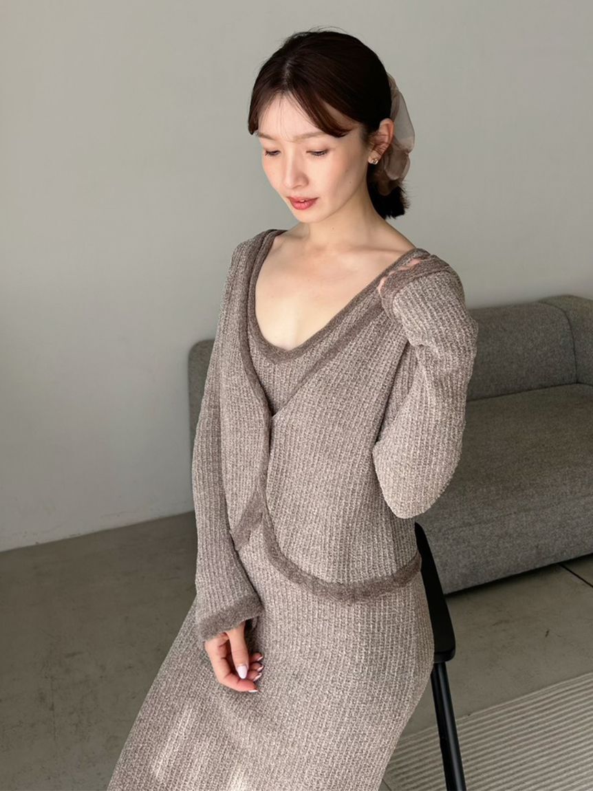 SNIDEL HOME「クロシェカーディガン」|ルームウェア|