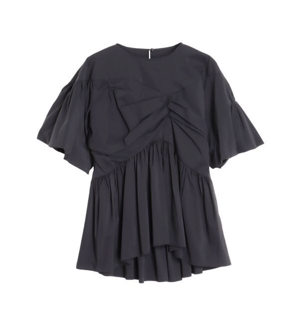 ELENDEEK「GATHER BALLOON PEPLUM BL」|シャツ・ブラウス|ブラック